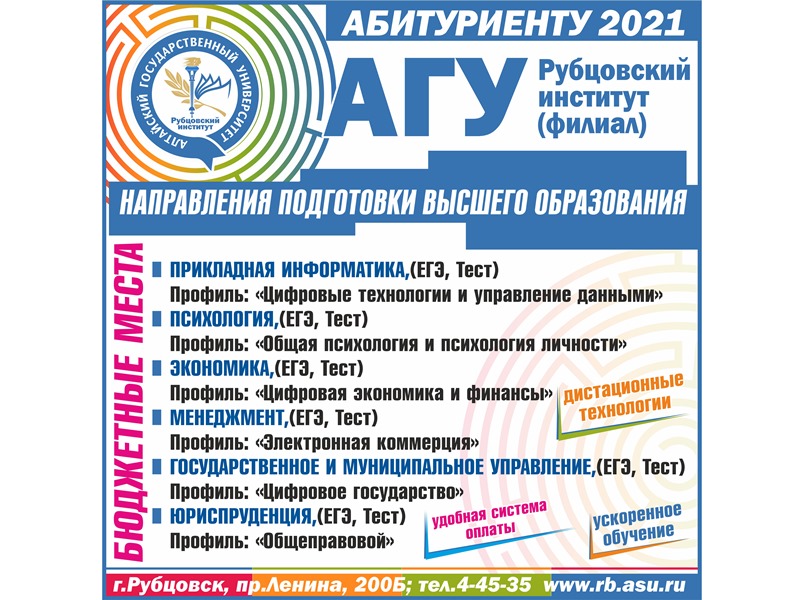 Информация для абитуриента 2021